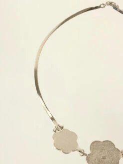 QOO Vintage CHANEL 1998 Made Camellia Choker Silver/Black -Best Jewelry Store IMG 8256 a3beafcf fc08 48f4 888d 1ba5fbf4ca25