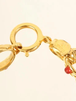 QOO Vintage CHANEL Gripoix Chain Bracelet Gold/Green/Red -Best Jewelry Store IMG 8305