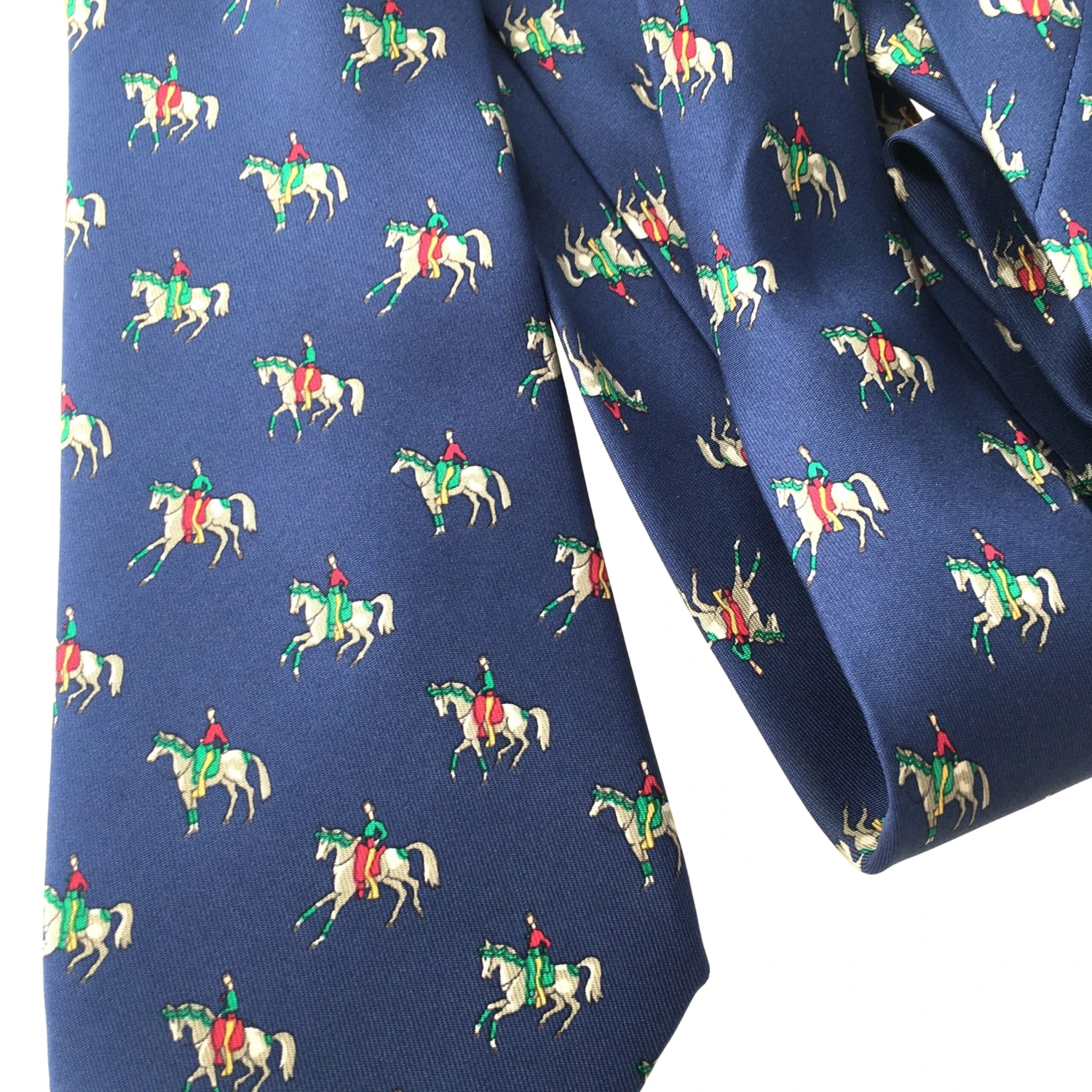 Fancy Lux HERMES Tie In Blue Silk 5 Fancy Lux HERMES Tie In Blue Silk - Image 3