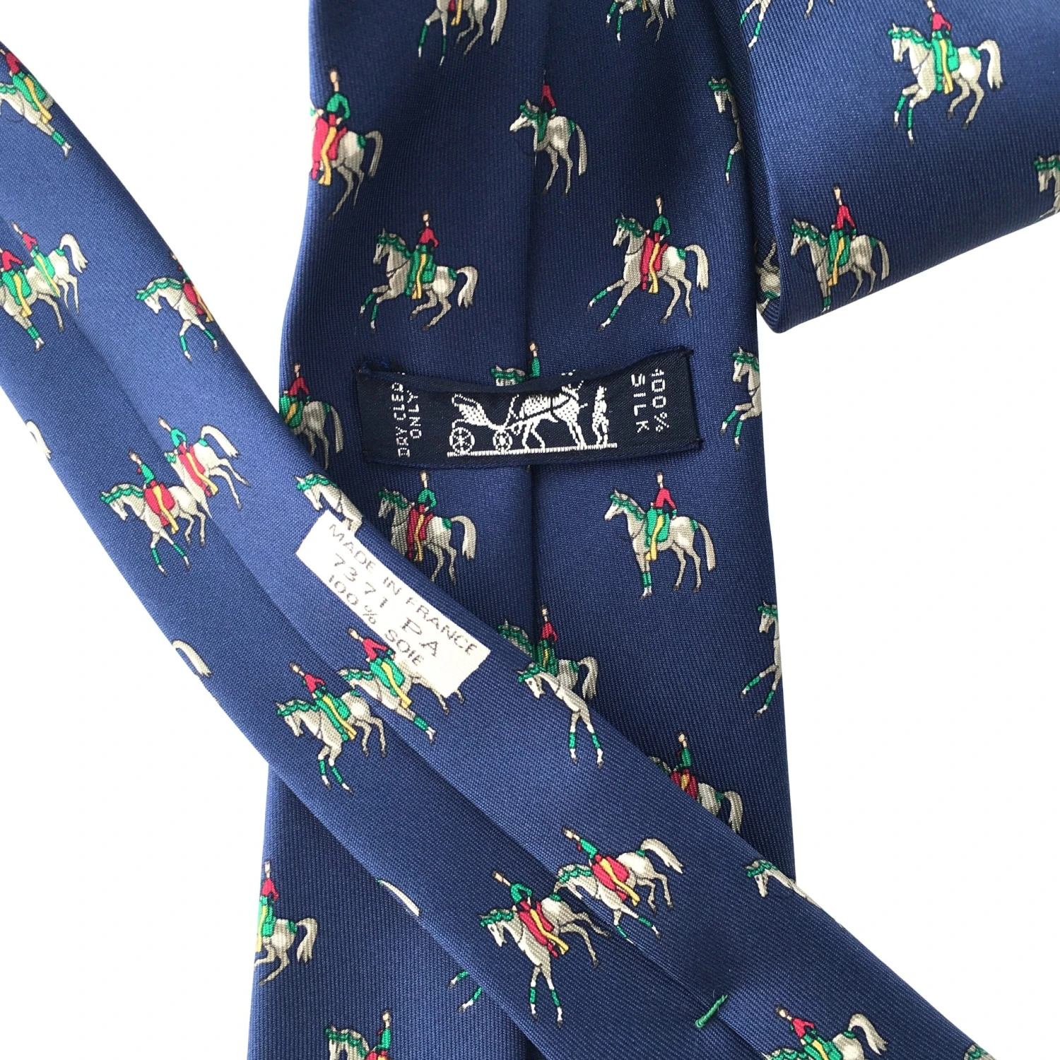 Fancy Lux HERMES Tie In Blue Silk 4 Fancy Lux HERMES Tie In Blue Silk - Image 2