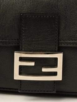 QOO Vintage FENDI Leather Mamma Baguette Black -Best Jewelry Store IMG 9512 92e0a73e 8931 4b2f 9685 678bfc89201b