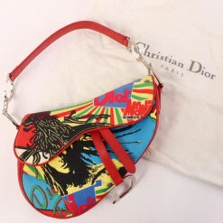 QOO Vintage DIOR Canvas Rasta Mania Saddle Bag Red/Multi -Best Jewelry Store IMG 9549 377873db 81f8 4c39 84cf febd189f2569