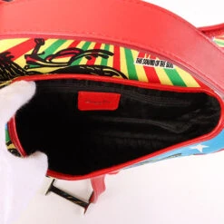 QOO Vintage DIOR Canvas Rasta Mania Saddle Bag Red/Multi -Best Jewelry Store IMG 9550 22448cc2 71d1 4f05 9145 ce87f16ab166