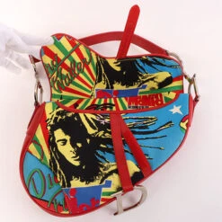 QOO Vintage DIOR Canvas Rasta Mania Saddle Bag Red/Multi -Best Jewelry Store IMG 9552 8c860f97 3c41 4000 8673 c6154f212f47