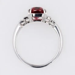 Sarl Baume New Art Deco Style Natural Vivid Red Spinel Diamonds 18 Karat White Gold Ring 34 Sarl Baume New Art Deco Style Natural Vivid Red Spinel Diamonds 18 Karat White Gold Ring -Best Jewelry Store LOT03 06 master