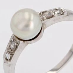 Sarl Baume French 1950s Diamond Cultured Pearl 18 Karat White Gold Ring 22 Sarl Baume French 1950s Diamond Cultured Pearl 18 Karat White Gold Ring -Best Jewelry Store LOT 08 06 master 99913075 bd7c 4b1c bea6 c61234fa7689