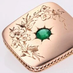 Sarl Baume French 19th Century Emerald 18 Karat Rose Gold Brooch -Best Jewelry Store LOT 24 06 master aa13d8f0 e708 469f a4e3 a6b4b7d6f95f