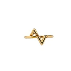 Upteam LOUIS VUITTON 18K Yellow Gold Volt Upside Down Ring Costume Ring