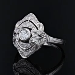 Sarl Baume French 1930s Art Deco Style Diamonds 18 Karat White Gold Ring -Best Jewelry Store N22 42701 2 master ddb39a6d 713e 4d76 a7ad cbf5d9a024d4