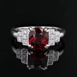 Sarl Baume New Art Deco Style Natural Vivid Red Spinel Diamonds 18 Karat White Gold Ring 23 Sarl Baume New Art Deco Style Natural Vivid Red Spinel Diamonds 18 Karat White Gold Ring -Best Jewelry Store N24 18101 master