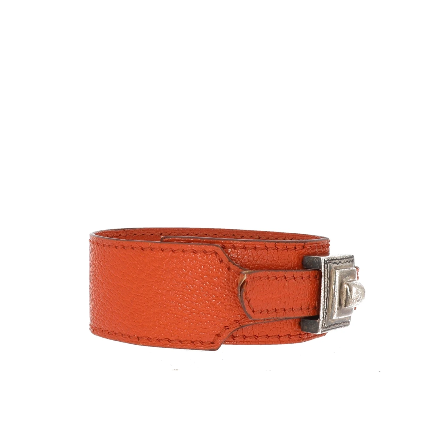 Fancy Lux HERMES Artemis Bracelet In Orange Leather 4 Fancy Lux HERMES Artemis Bracelet In Orange Leather - Image 2