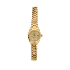 Fancy Lux ROLEX Datejust Wristwatch In 18K Yellow Gold And Diamonds