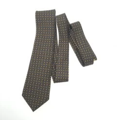 Fancy Lux HERMES Tie In Brown Silk