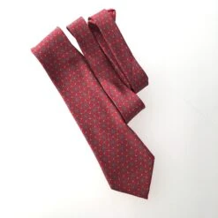 Fancy Lux HERMES Tie In Red Silk