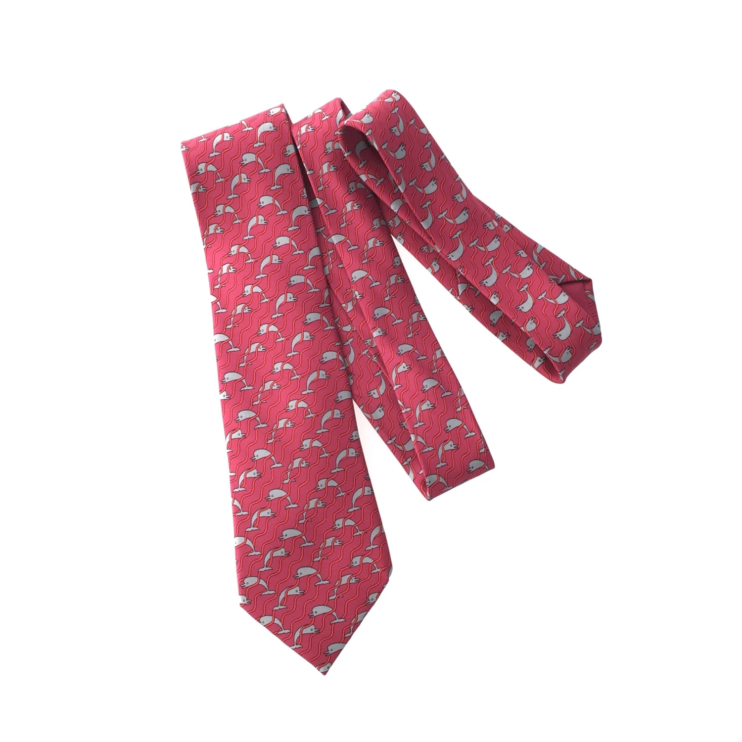 Fancy Lux HERMES Tie In Pink Silk 3 Fancy Lux HERMES Tie In Pink Silk