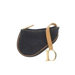 Fancy Lux CHRISTIAN DIOR Saddle Wallet In Blue Denim/Jeans