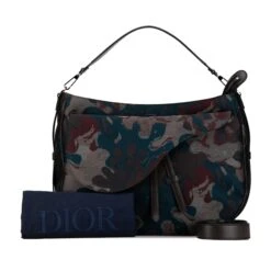 Upteam DIOR Peter Doig Denim Camouflage Soft Saddle Bag -Best Jewelry Store RYYXV5DUT0I29EU0 12