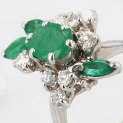Sarl Baume French 1970s Emerald Diamond 18 Carat White Gold Ring -Best Jewelry Store TRIER 07 master 6e927d73 921d 421d adca 78ecff8859e9