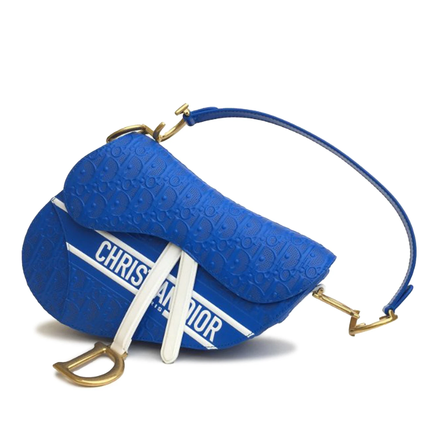 Upteam DIOR Embossed Leather Oblique Saddle Bag 5 Upteam DIOR Embossed Leather Oblique Saddle Bag - Image 3