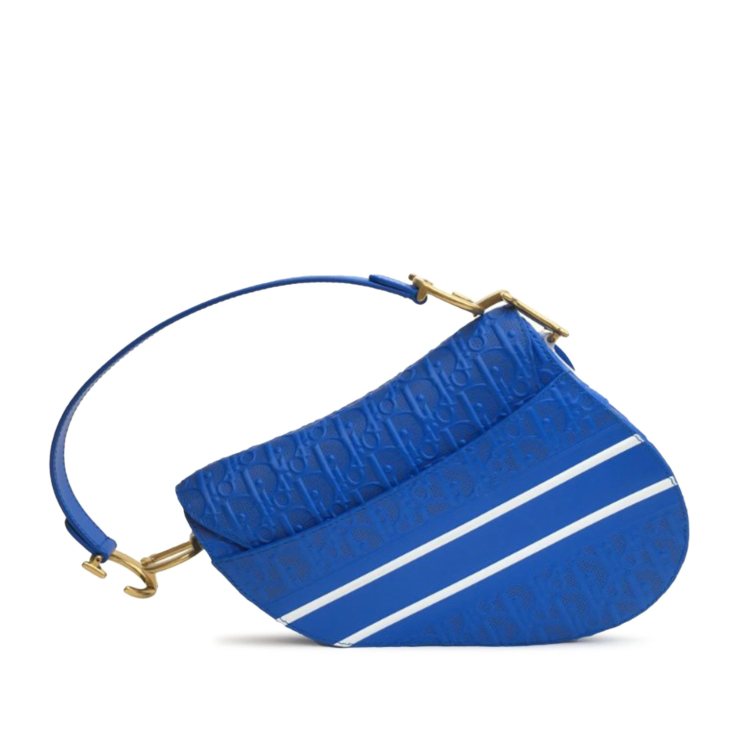 Upteam DIOR Embossed Leather Oblique Saddle Bag 8 Upteam DIOR Embossed Leather Oblique Saddle Bag - Image 6