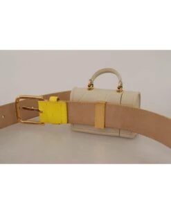 Style Tribute Dolce & Gabbana Women's Yellow Leather Devotion Heart Micro Bag Headphones Belt 10 Style Tribute Dolce & Gabbana Women's Yellow Leather Devotion Heart Micro Bag Headphones Belt -Best Jewelry Store WMB171 4 P
