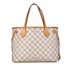 Upteam LOUIS VUITTON Damier Azur Neverfull PM Tote Bag