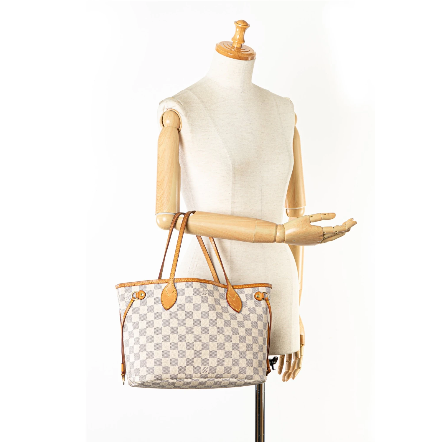Upteam LOUIS VUITTON Damier Azur Neverfull PM Tote Bag 12 Upteam LOUIS VUITTON Damier Azur Neverfull PM Tote Bag - Image 10