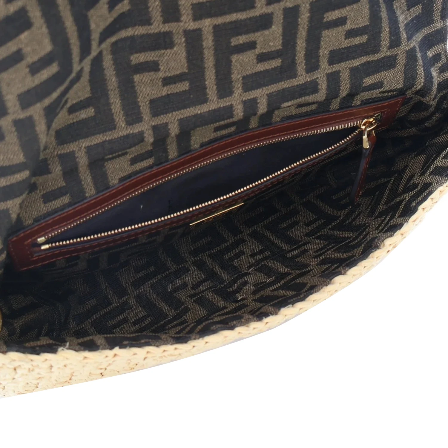 Upteam FENDI Crochet Raffia Baguette Satchel 10 Upteam FENDI Crochet Raffia Baguette Satchel - Image 8