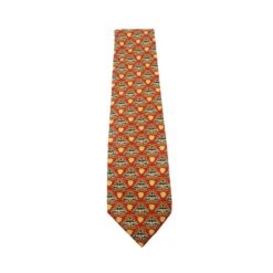 Style Tribute VERSACE Red Print Silk Tie
