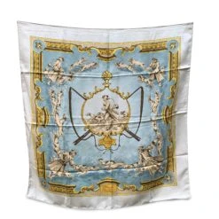 Opherty Ciocci HERMES Vintage Silk Scarf Chiens Et Valets 1963 Charles Hallo