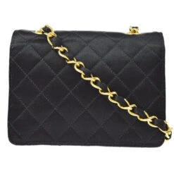 AMORE Vintage CHANEL 1989-1991 Straight Flap Bag Micro Black Satin AK31543k 25 AMORE Vintage CHANEL 1989-1991 Straight Flap Bag Micro Black Satin AK31543k -Best Jewelry Store ak31543k s 03 dl