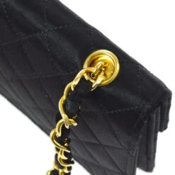 AMORE Vintage CHANEL 1989-1991 Straight Flap Bag Micro Black Satin AK31543k 28 AMORE Vintage CHANEL 1989-1991 Straight Flap Bag Micro Black Satin AK31543k -Best Jewelry Store ak31543k s 06 dl