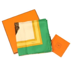 Style Tribute Hermes Carre 90 Les Chats Scarf Green White Yellow Auth Am3480 23 Style Tribute Hermes Carre 90 Les Chats Scarf Green White Yellow Auth Am3480 -Best Jewelry Store am3480 11