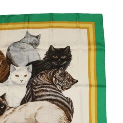 Style Tribute Hermes Carre 90 Les Chats Scarf Green White Yellow Auth Am3480 15 Style Tribute Hermes Carre 90 Les Chats Scarf Green White Yellow Auth Am3480 -Best Jewelry Store am3480 3 13ad0874 aae7 4b11 a91f 6d4e8d6d8d44