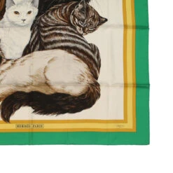 Style Tribute Hermes Carre 90 Les Chats Scarf Green White Yellow Auth Am3480 16 Style Tribute Hermes Carre 90 Les Chats Scarf Green White Yellow Auth Am3480 -Best Jewelry Store am3480 4 7fcb266a 7a55 49bf b014 b99dd8052e02