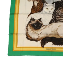 Style Tribute Hermes Carre 90 Les Chats Scarf Green White Yellow Auth Am3480 17 Style Tribute Hermes Carre 90 Les Chats Scarf Green White Yellow Auth Am3480 -Best Jewelry Store am3480 5 f89d4d16 cac8 4bb3 9884 b8750f966ddb