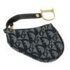 Brand Street CHRISTIAN DIOR Trotter Canvas Saddle Coin Purse Navy Auth Am3626 -Best Jewelry Store am3626 1
