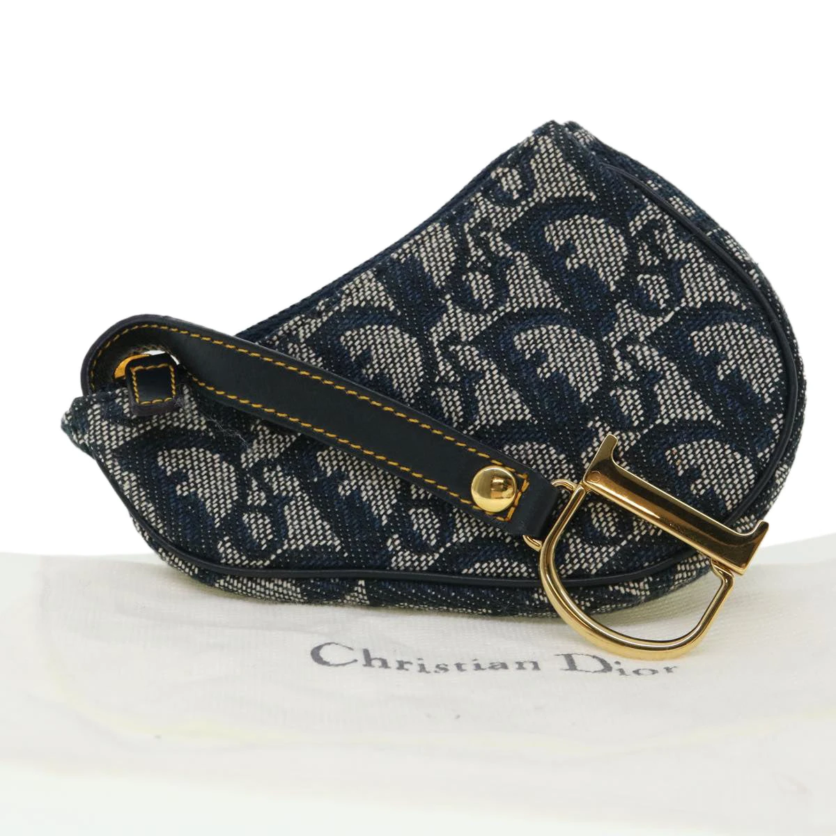 Brand Street CHRISTIAN DIOR Trotter Canvas Saddle Coin Purse Navy Auth Am3626 14 Brand Street CHRISTIAN DIOR Trotter Canvas Saddle Coin Purse Navy Auth Am3626 - Image 12