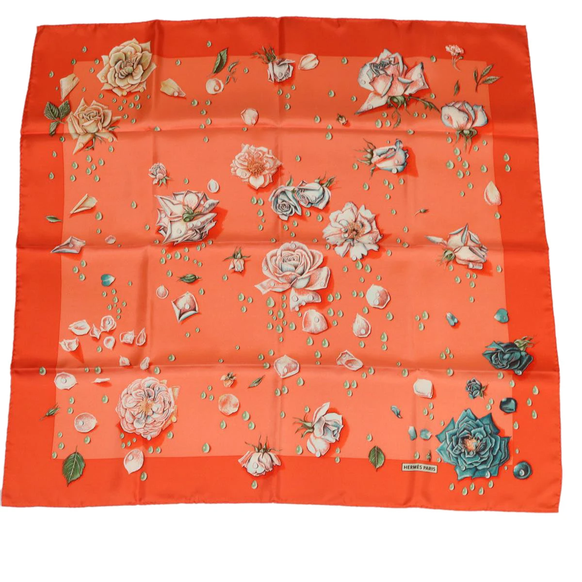 Style Tribute Hermes Carre 90 Rose Scarf Silk Orange Salmon Pink Auth Am3732 3 Style Tribute Hermes Carre 90 Rose Scarf Silk Orange Salmon Pink Auth Am3732
