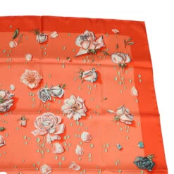 Style Tribute Hermes Carre 90 Rose Scarf Silk Orange Salmon Pink Auth Am3732 11 Style Tribute Hermes Carre 90 Rose Scarf Silk Orange Salmon Pink Auth Am3732 -Best Jewelry Store am3732 3