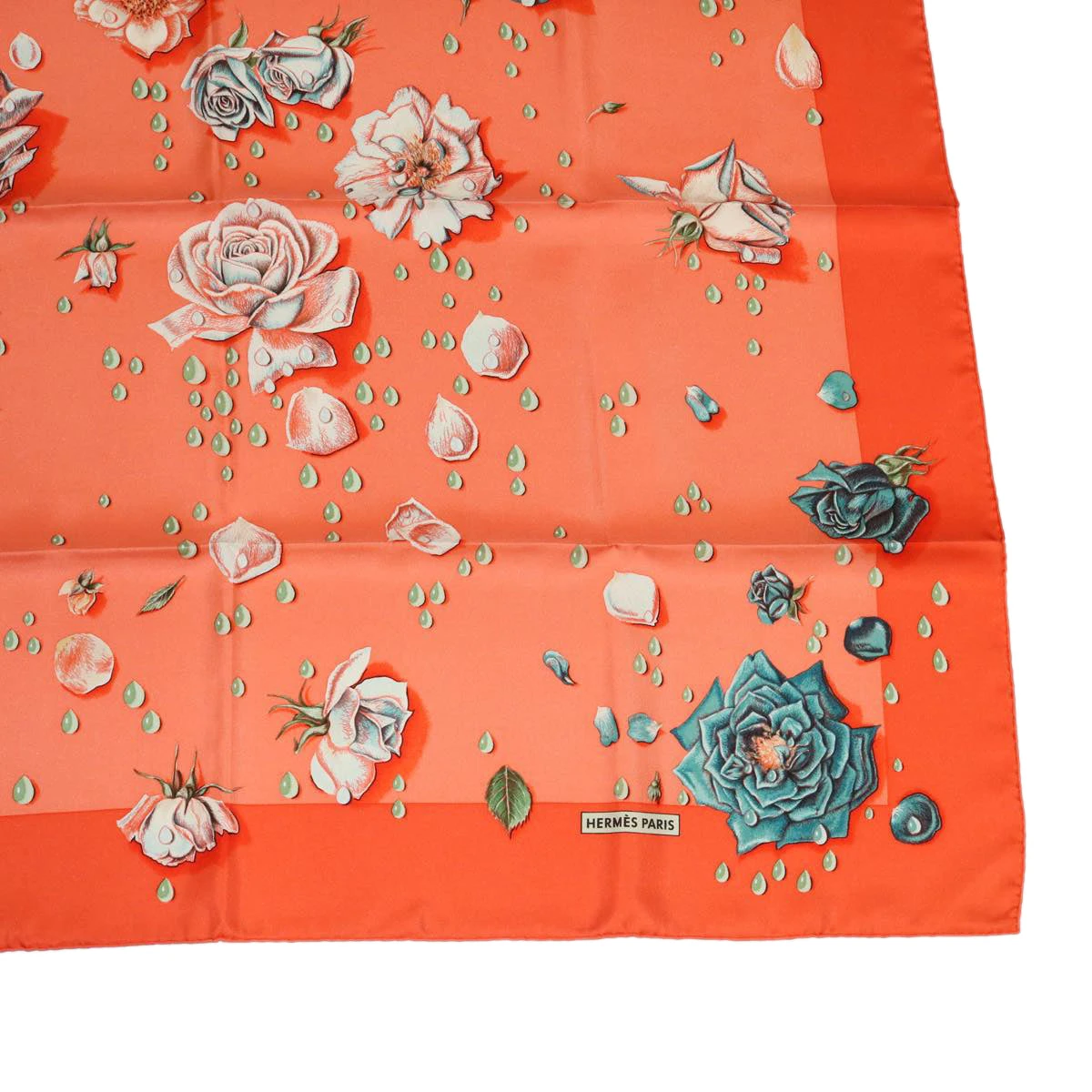 Style Tribute Hermes Carre 90 Rose Scarf Silk Orange Salmon Pink Auth Am3732 6 Style Tribute Hermes Carre 90 Rose Scarf Silk Orange Salmon Pink Auth Am3732 - Image 4