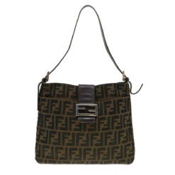 Brand Street FENDI Zucca Canvas Mamma Baguette Shoulder Bag Brown 2258 26727 009 Auth Am4024 34 Brand Street FENDI Zucca Canvas Mamma Baguette Shoulder Bag Brown 2258 26727 009 Auth Am4024 -Best Jewelry Store am4024 3