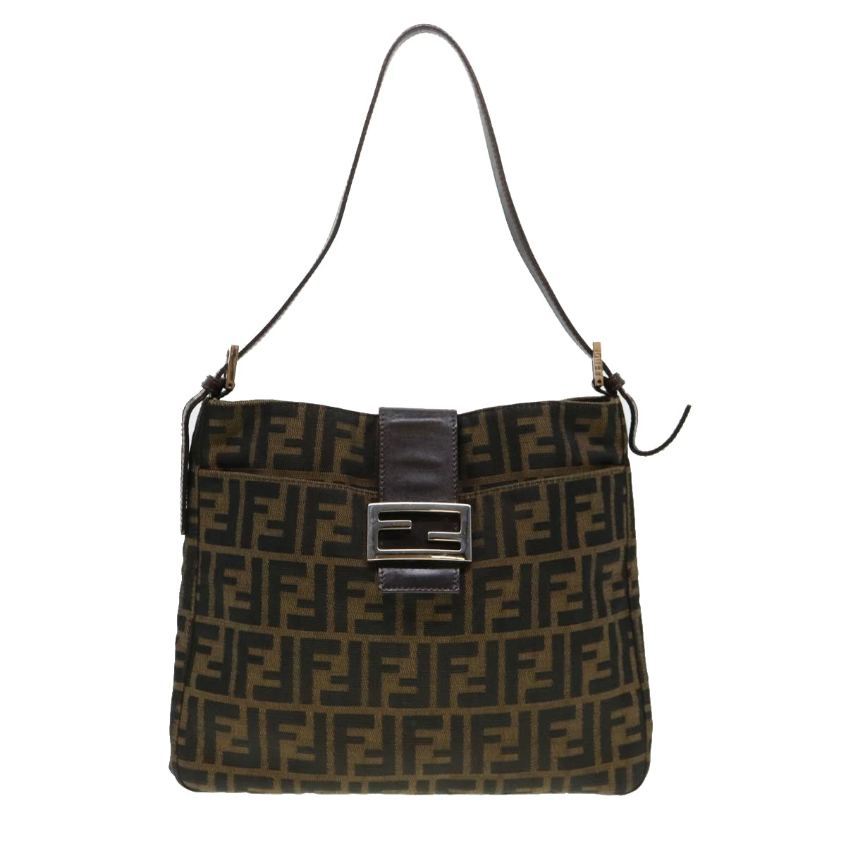 Brand Street FENDI Zucca Canvas Mamma Baguette Shoulder Bag Brown 2258 26727 009 Auth Am4024 15 Brand Street FENDI Zucca Canvas Mamma Baguette Shoulder Bag Brown 2258 26727 009 Auth Am4024 - Image 13