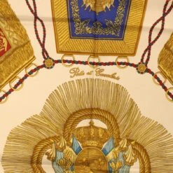 Brand Street HERMES Carre90 Scarf "Poste Et Cavalerie" Silk White Auth Am4300 -Best Jewelry Store am4300 7