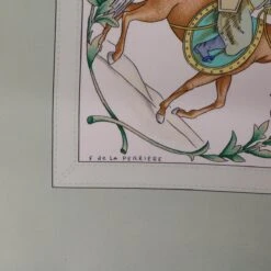 Brand Street HERMES Carre 90 Scarf "COSTUMES CIVILS ACTUELS" Silk Green Auth Am4429 18 Brand Street HERMES Carre 90 Scarf "COSTUMES CIVILS ACTUELS" Silk Green Auth Am4429 -Best Jewelry Store am4429 7