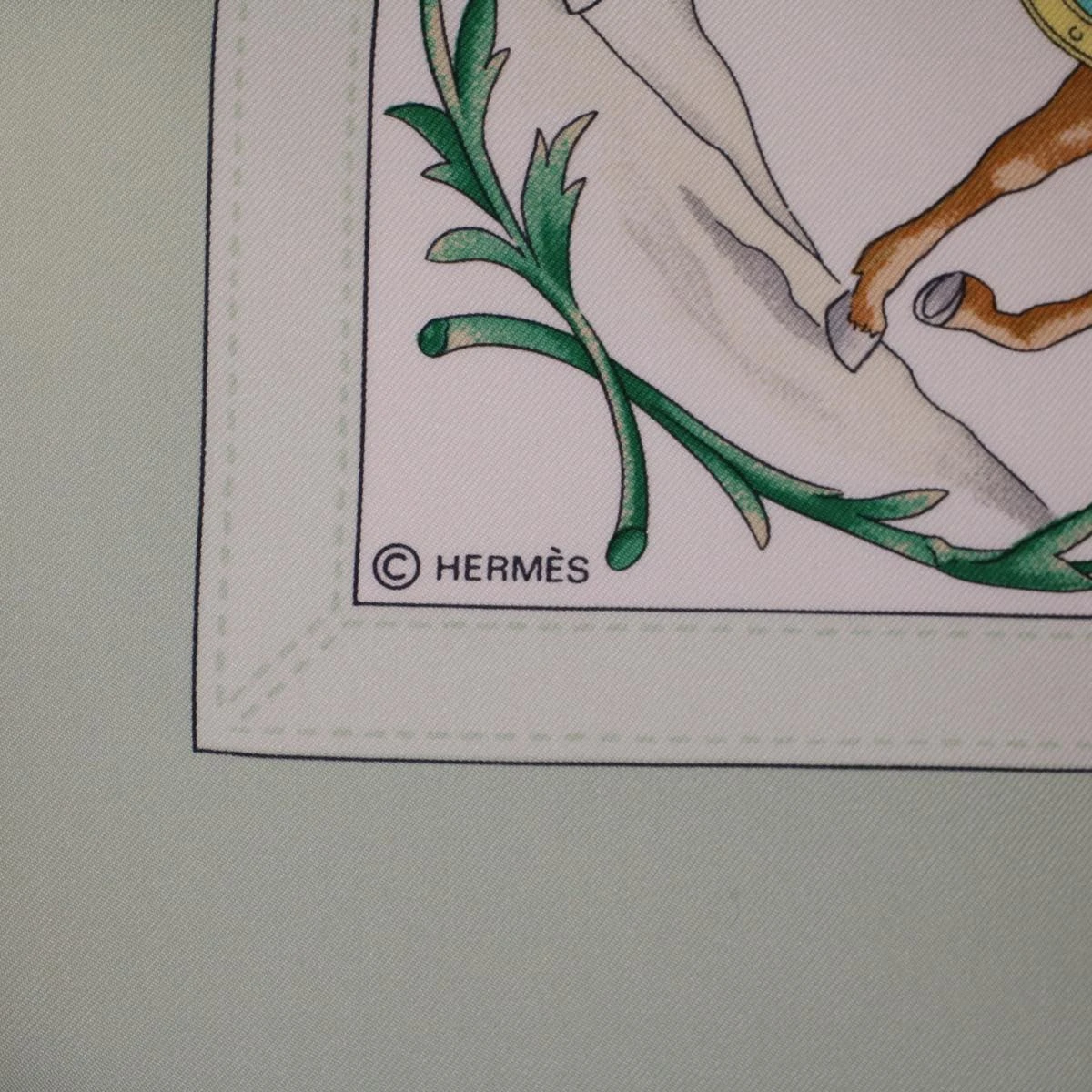 Brand Street HERMES Carre 90 Scarf "COSTUMES CIVILS ACTUELS" Silk Green Auth Am4429 10 Brand Street HERMES Carre 90 Scarf "COSTUMES CIVILS ACTUELS" Silk Green Auth Am4429 - Image 8