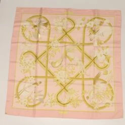 Brand Street HERMES Carre 90 Scarf "CARAIBES" Silk Pink Auth Am4617 -Best Jewelry Store am4617 11