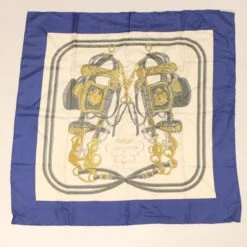 Brand Street HERMES Carre 90 BRIDES DE GALA Scarf Silk Blue Gray Auth Am4788 23 Brand Street HERMES Carre 90 BRIDES DE GALA Scarf Silk Blue Gray Auth Am4788 -Best Jewelry Store am4788 12
