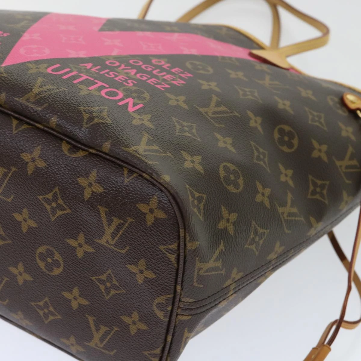 Style Tribute LOUIS VUITTON Monogram V Line Neverfull Mm Tote Bag Pink M41602 Lv Auth Am4905 11 Style Tribute LOUIS VUITTON Monogram V Line Neverfull Mm Tote Bag Pink M41602 Lv Auth Am4905 - Image 9