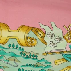 Style Tribute Hermes Carre 90 Brandebourgs Scarf Silk Blue Auth Am4906 -Best Jewelry Store am4906 14